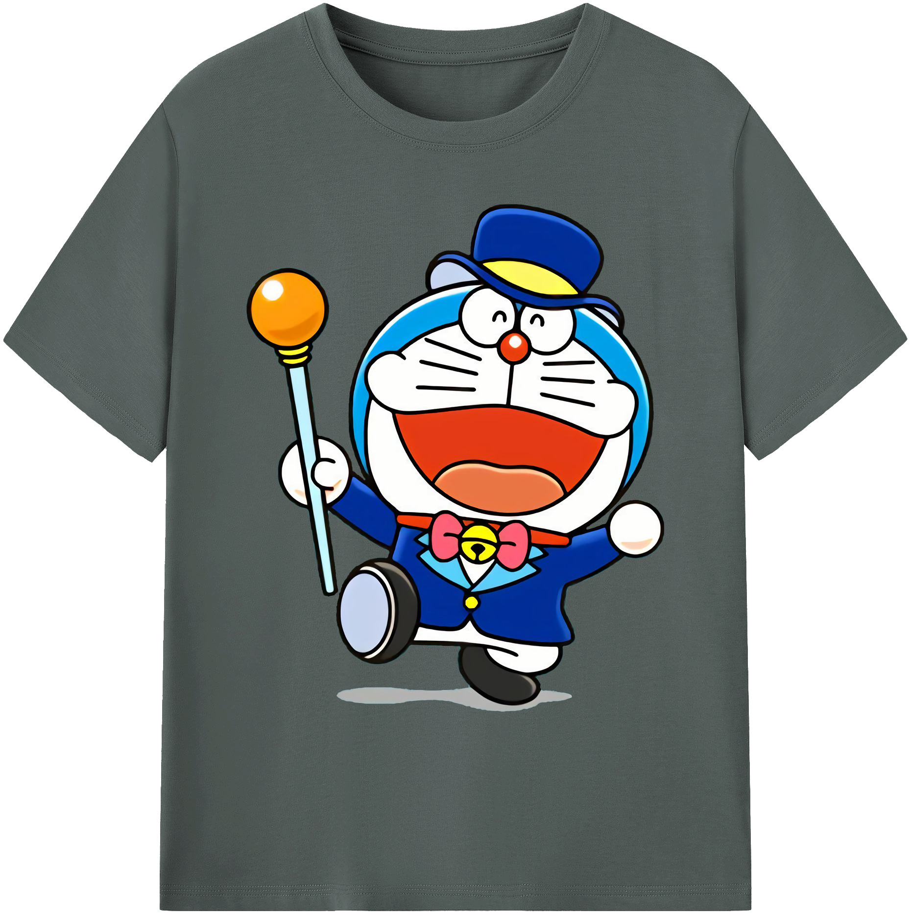 （画像用） ドラえもん Doraemon 綿100％ メンズ半袖Tシャツ｜肌触りやわらか＆通気性